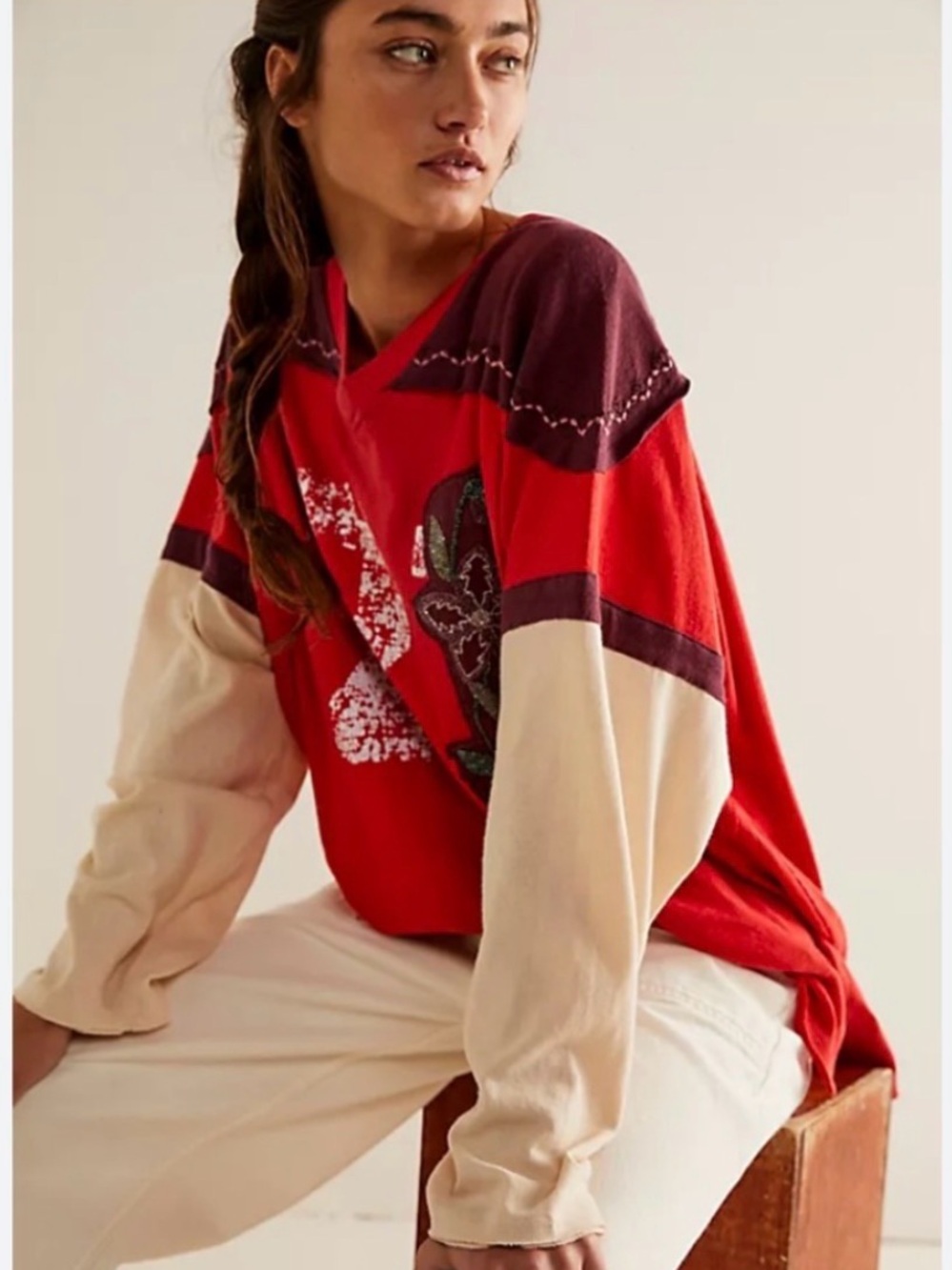 Free People We The
Free Halftime Tee COLOR- Red NWT  SOLDOUT - Picture 4 of 6